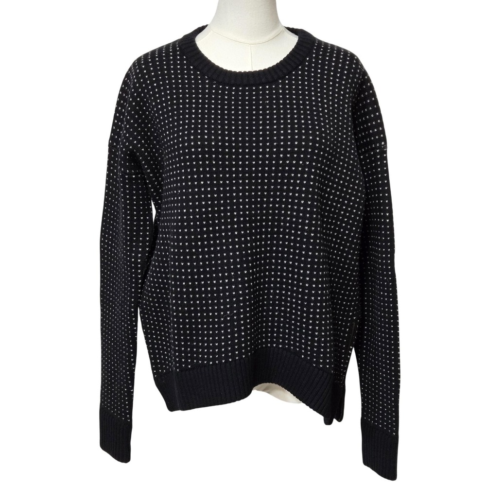 Lululemon Athletica‎ Sweater Womens 10 Black Merino Wool Side Zip Knit Pullover
